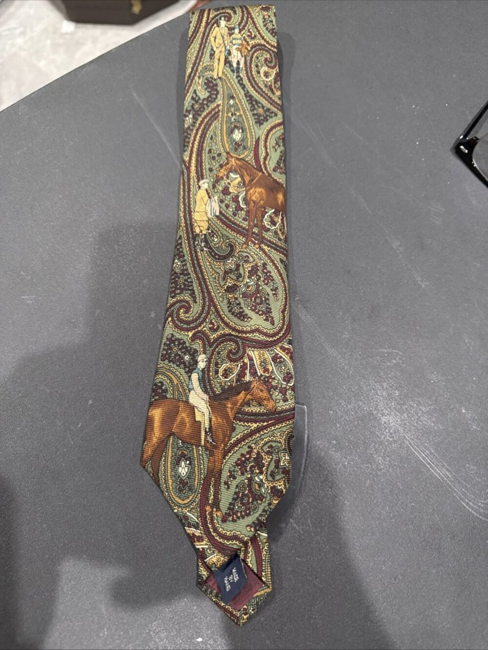 Vintage Polo Ralph Lauren Men's Silk Sportman Theme Neck Tie 56L 3.75W